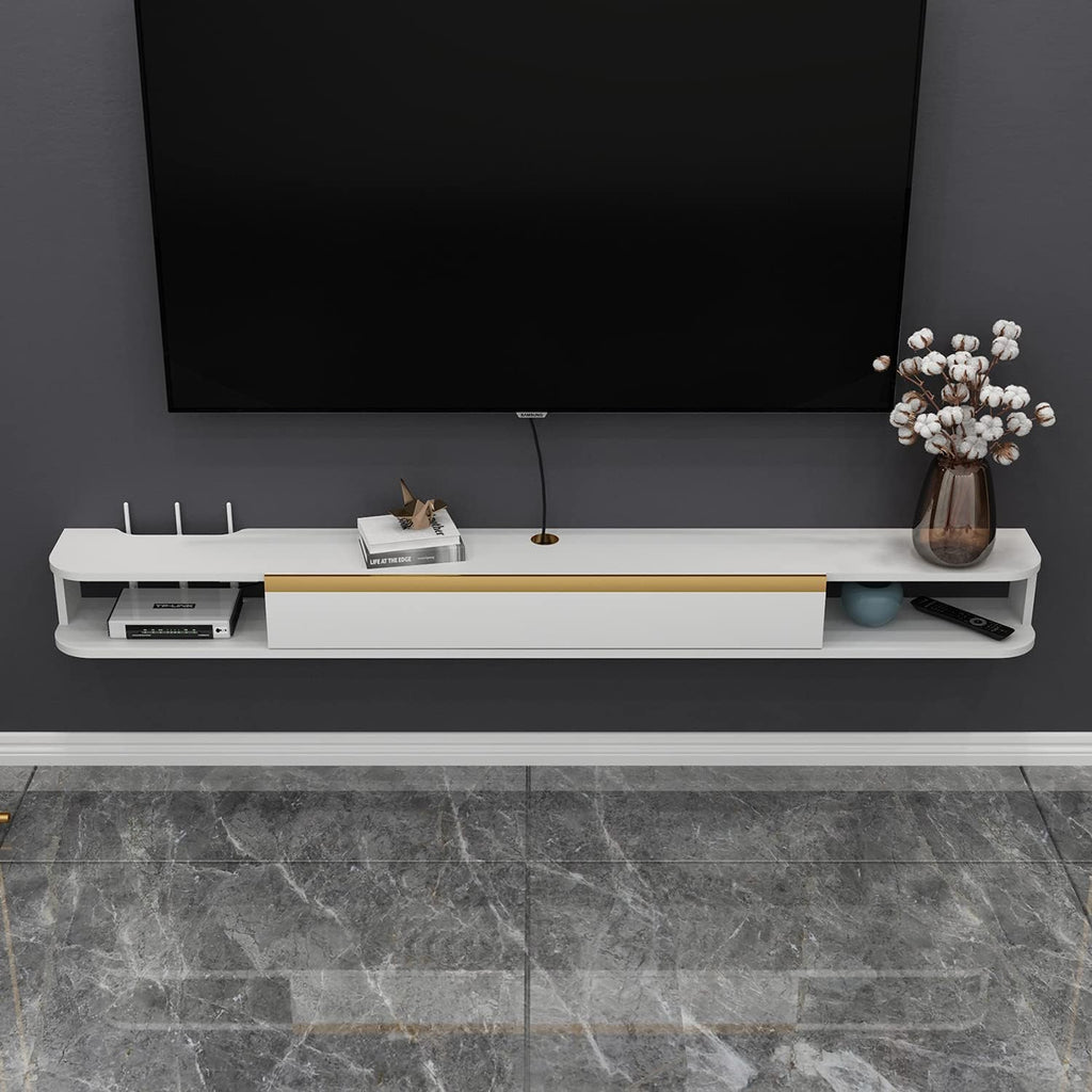 Wall-Mounted Floating TV Stand 47.6IN Light Gray S397338