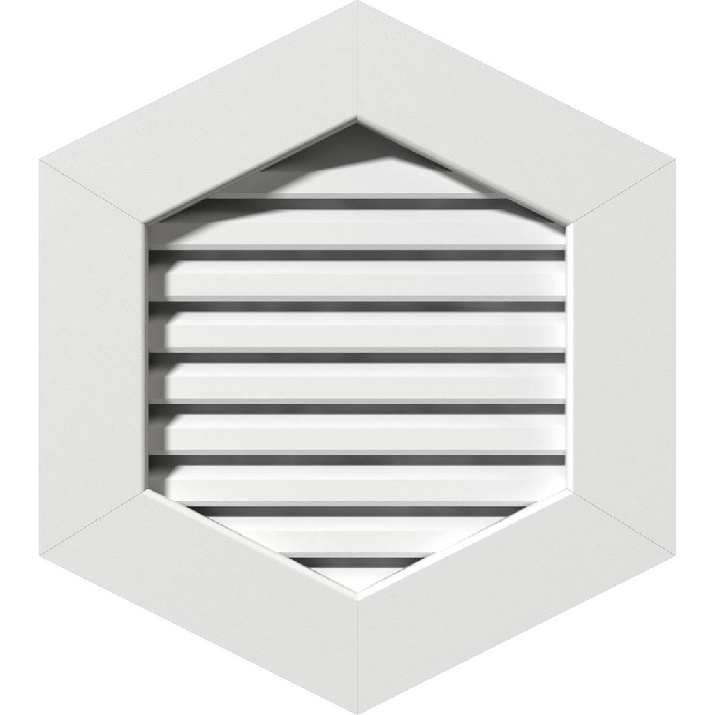 20 inchw x 14 inchh Vertical Peaked Gable Vent 6/12 Pitch PVC K284