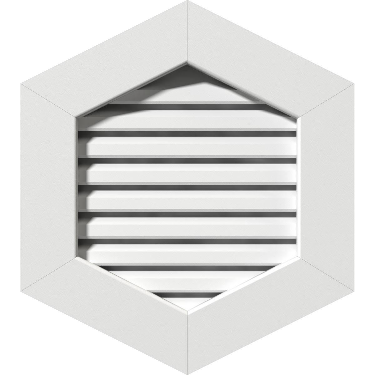 20 inchw x 14 inchh Vertical Peaked Gable Vent 6/12 Pitch PVC K284