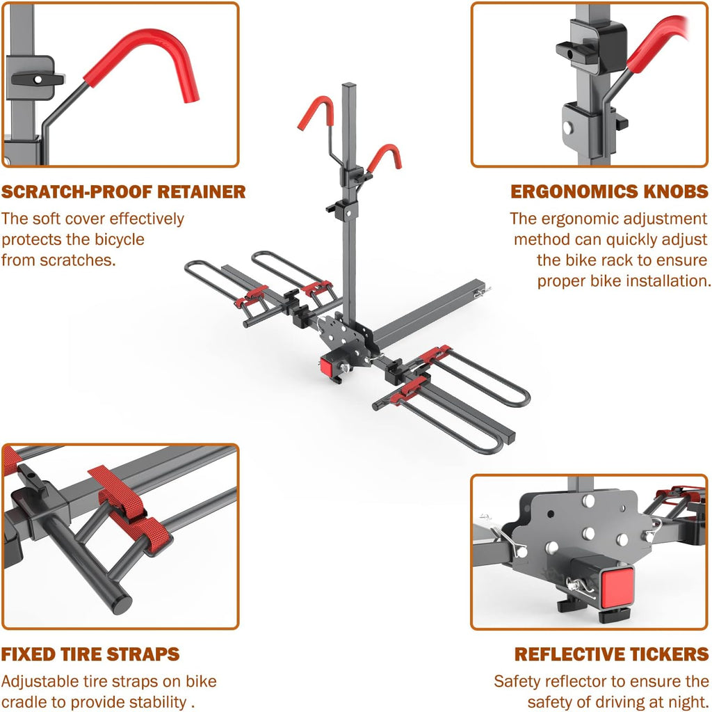 Hitch Mounted Foldable 2-Bike Rack M795