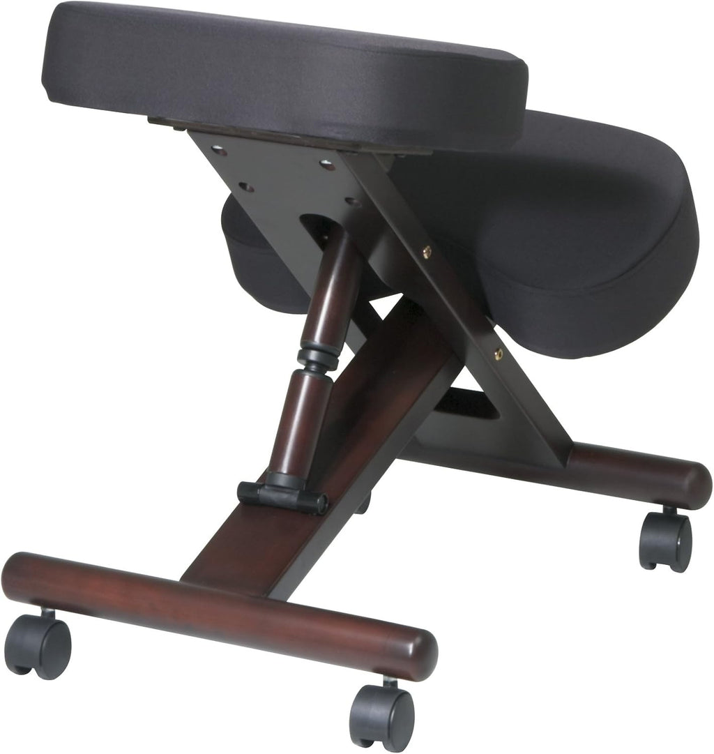 Black Memory Foam Knee Chair with Casters V220