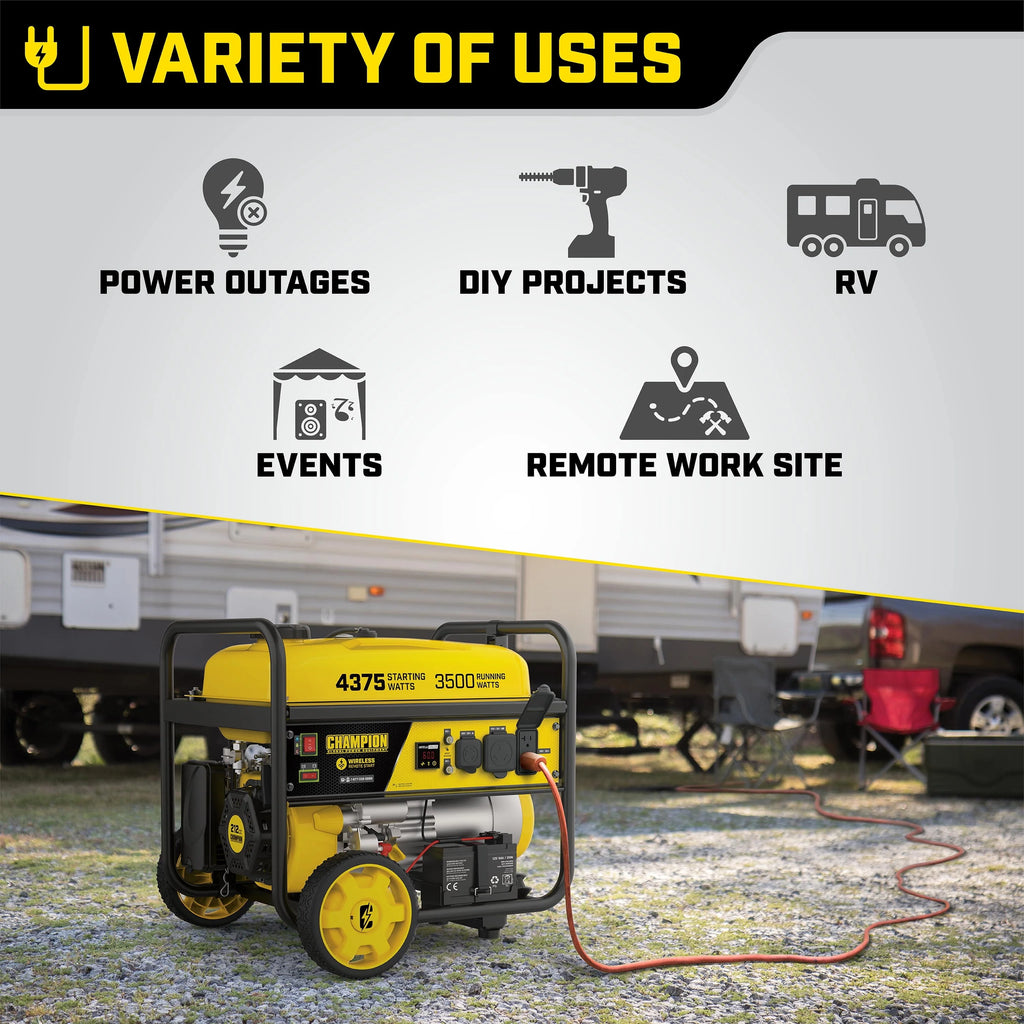 3500 Watts Portable Generator with Remote Start U41323