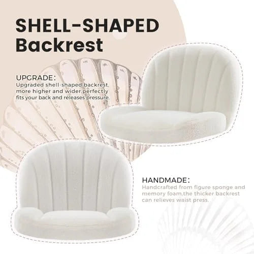 Armless Ergonomic Fabric Padded Wide Seat Desk Chair U334