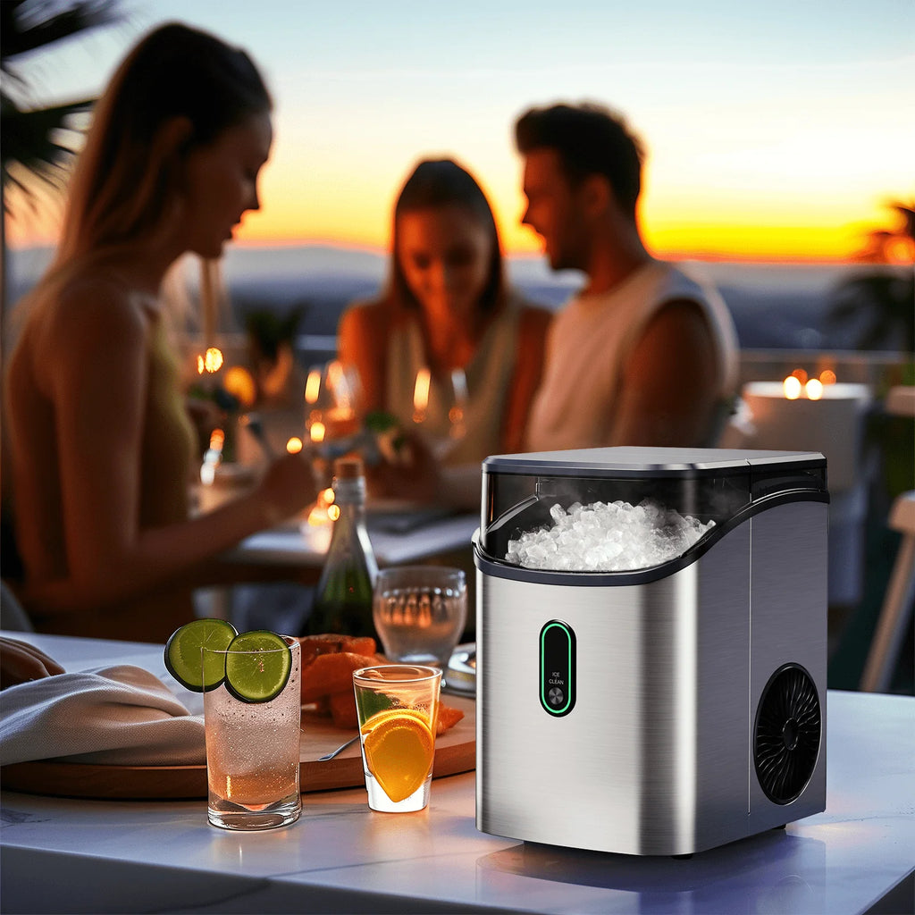 Countertop Ice Maker with Ice Scoop Stainless Steel Z4286