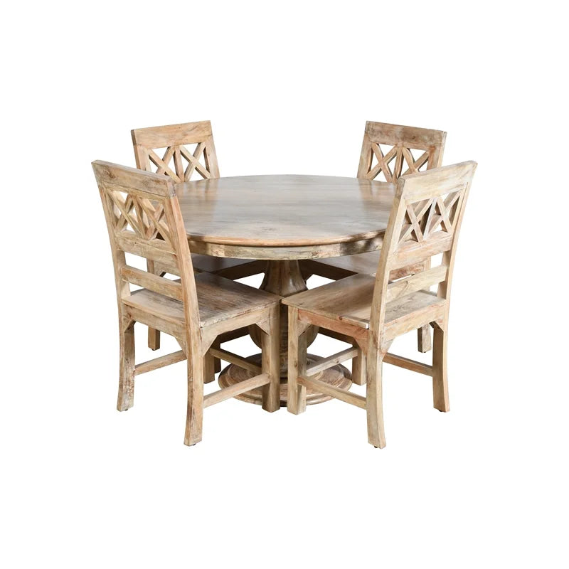 48" Round Solid Wood Dining Table N7720