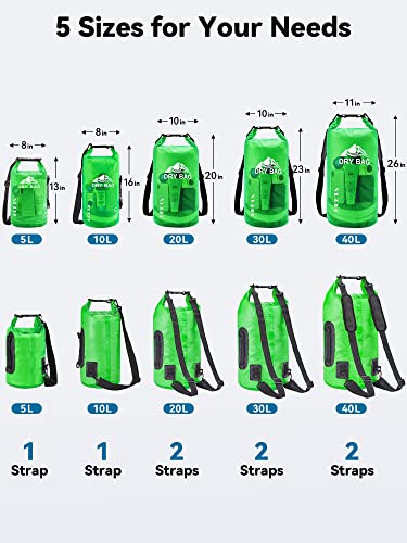 5L/10L/20L/30L/40L Waterproof Dry Bag with Phone Case T9249