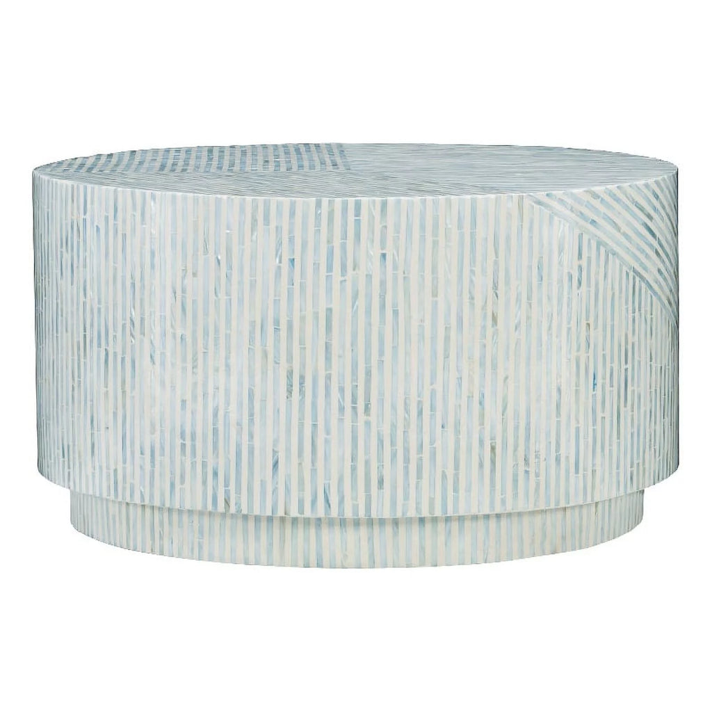 Blue Capiz Mosaic Inlay Coffee Table U5956