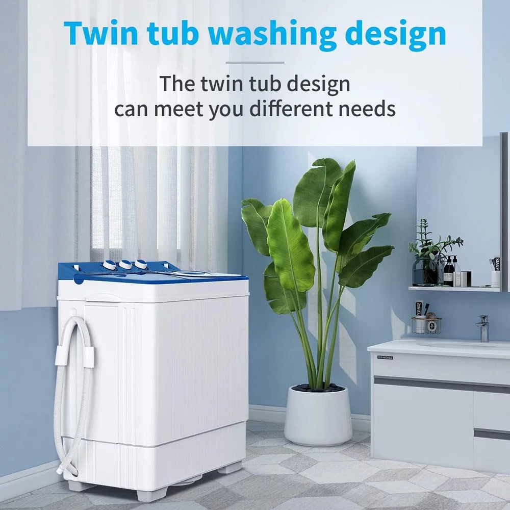 Portable 26lbs Compact Twin Tub Washing Machine Z696