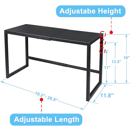 Expandable 2 Tier Heavy Duty Metal Storage Shelves I118771