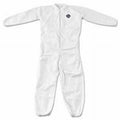 White 2XL Elastic Cuff Polyethylene Coveralls Y83213