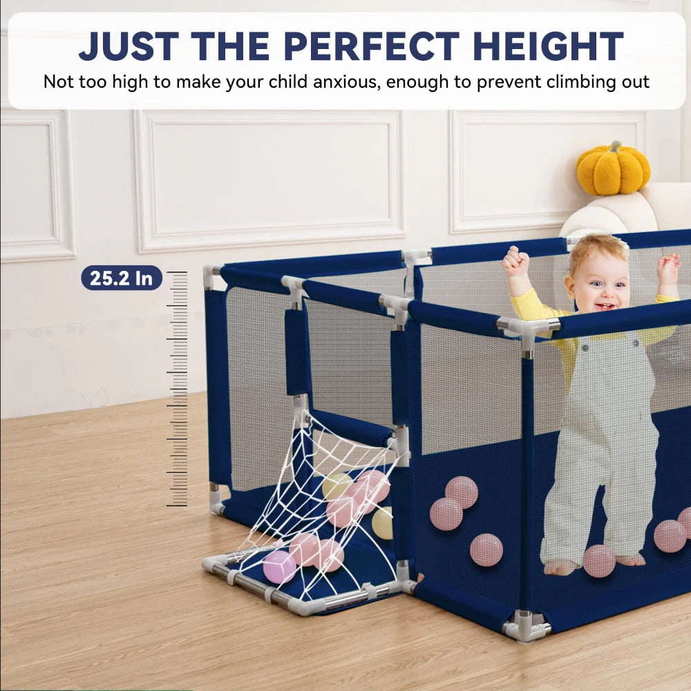 71x48inch Large Gray Baby Playpen F320170