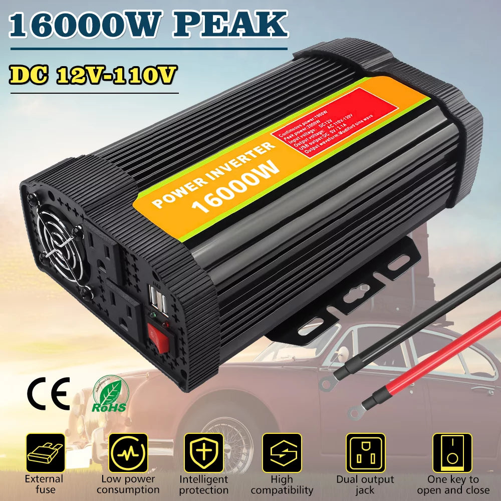16000W Peak Power Inverter with Dual USB Port R892299