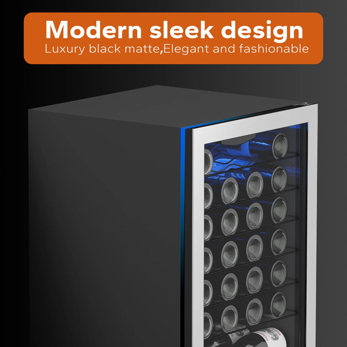 47 Bottle Mini Wine Cooler Refrigerator with Glass Door K880297