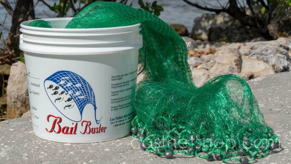 Green 1/2x22 Sq. Mesh 9 ft. Bait Cast Net F83914