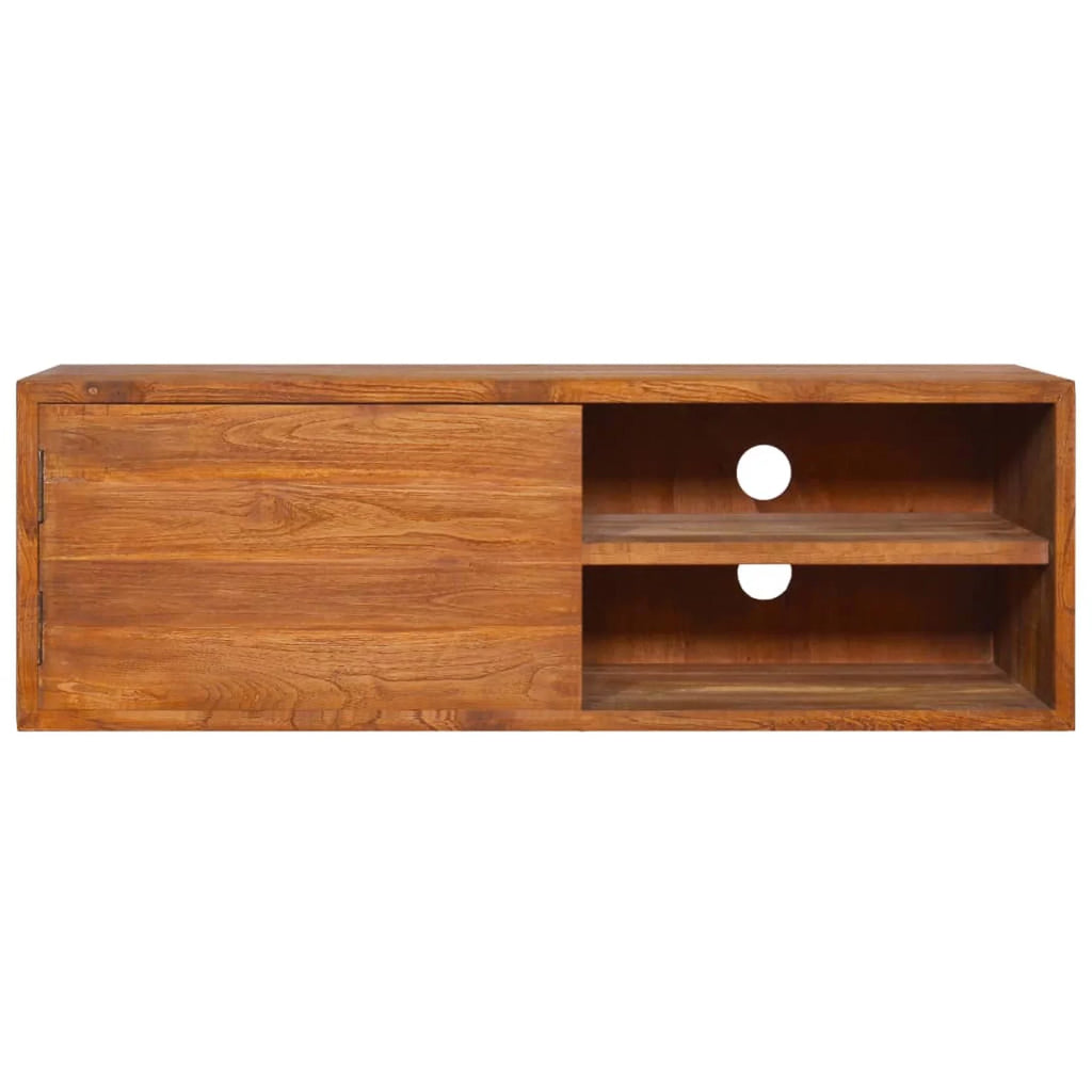 Wall-mounted Solid Wood Teak TV Stand D732366