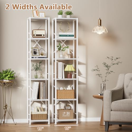 6 Tier Metal and Wood Bookshelf X721