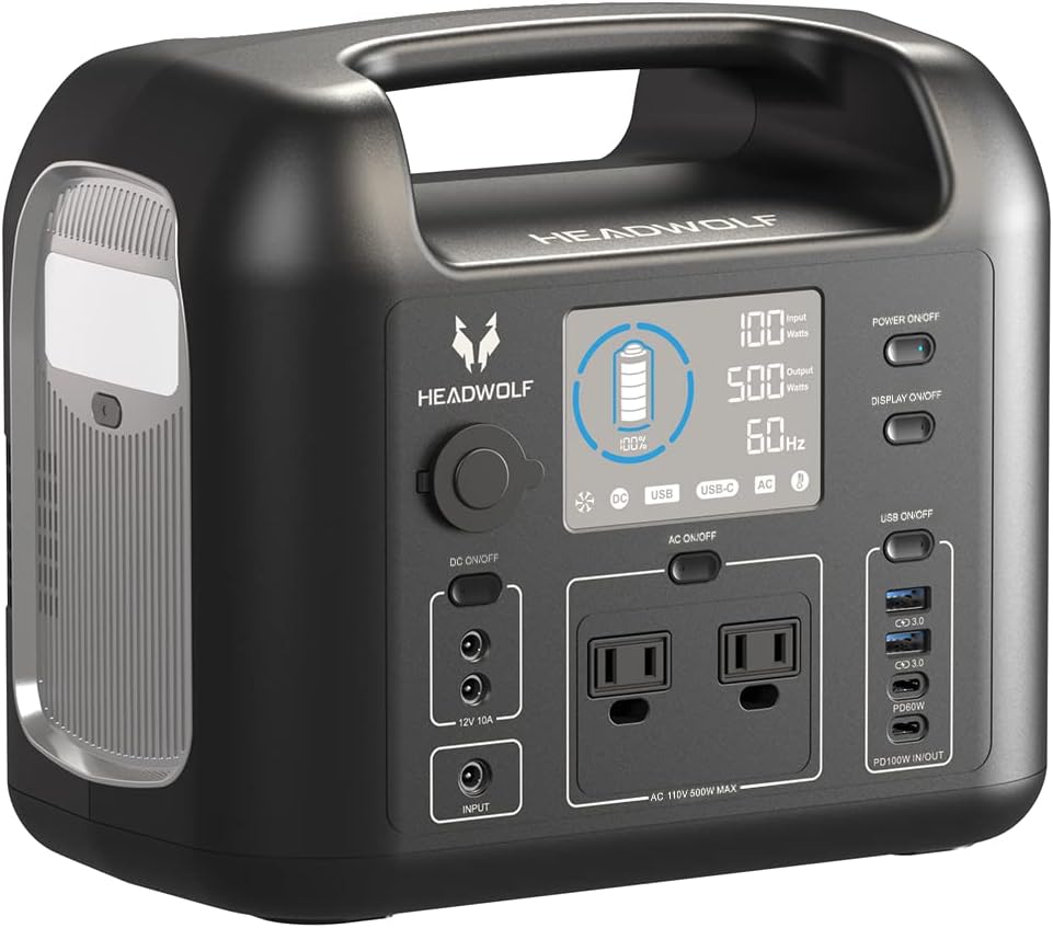 Portable Power Station 518Wh LiFePO4 Battery Backup G30316