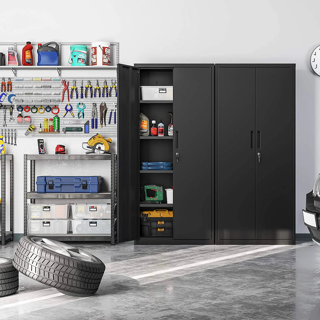 Metal Storage Cabinet with Doors and Shelves M22401