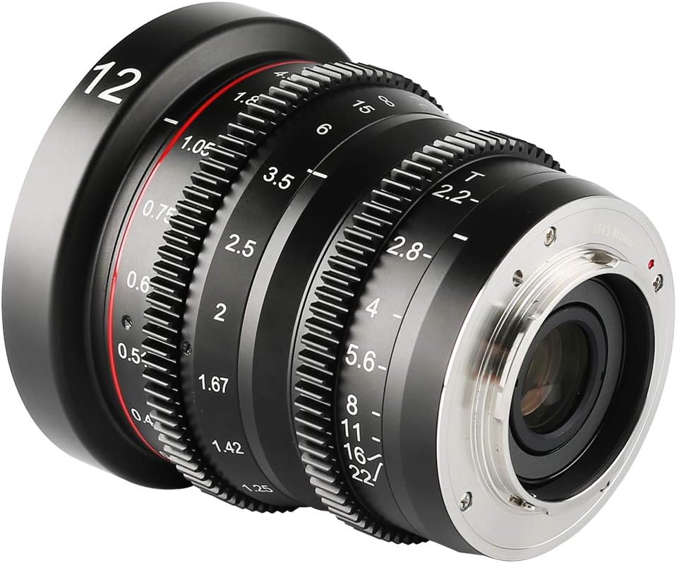 12mm T2.2 Manual Focus Cine Lens for Micro Four Thirds D148
