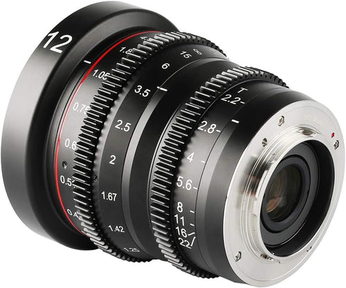 12mm T2.2 Manual Focus Cine Lens for Micro Four Thirds D148