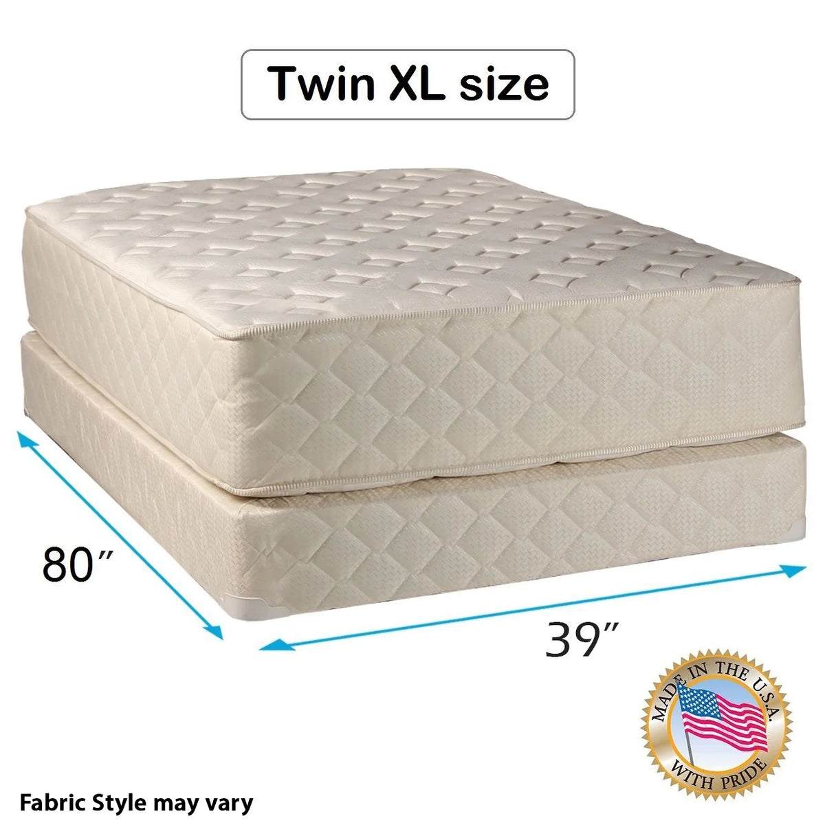 Twin Extra Long Innerspring Mattress & Box Spring Set E8696