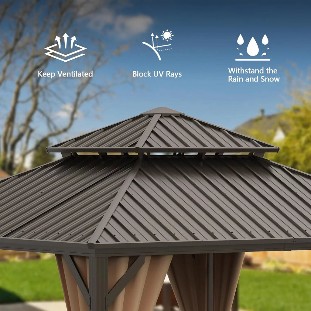 10x10x9.5ft Hardtop Gazebo V124609