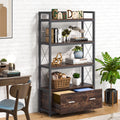 File Cabinet with Drawer and Open Storage Shelves W7782