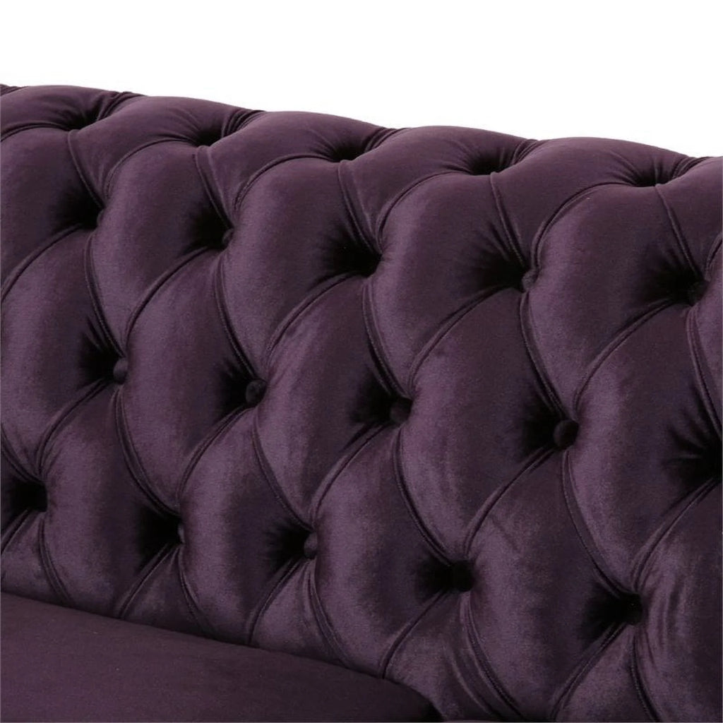 7 Seat Velvet Tufted Chesterfield Sectional X4377