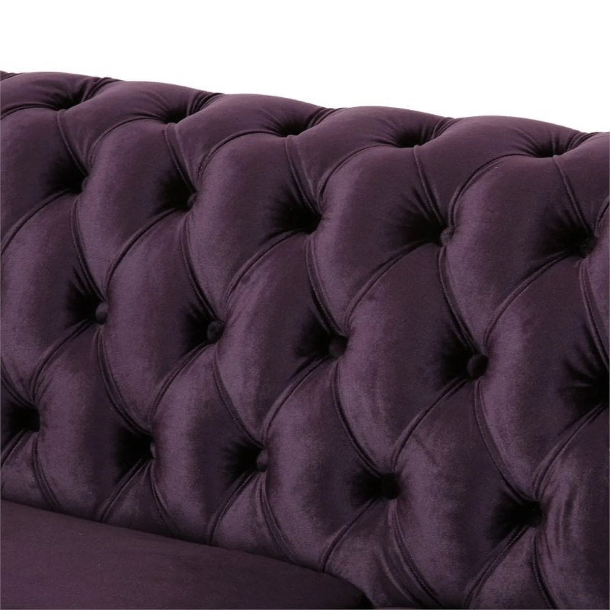 7 Seat Velvet Tufted Chesterfield Sectional X4377