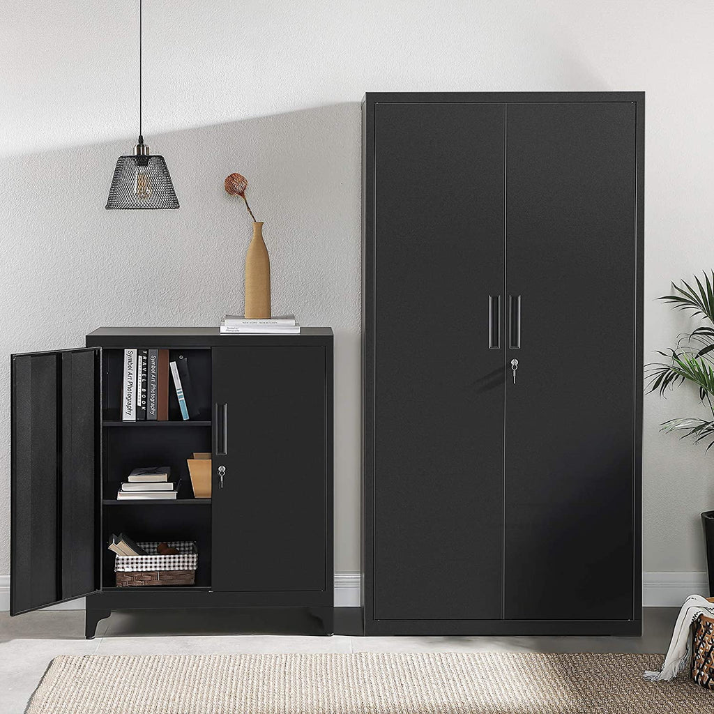 Metal Storage Cabinet with Doors and Shelves M22401