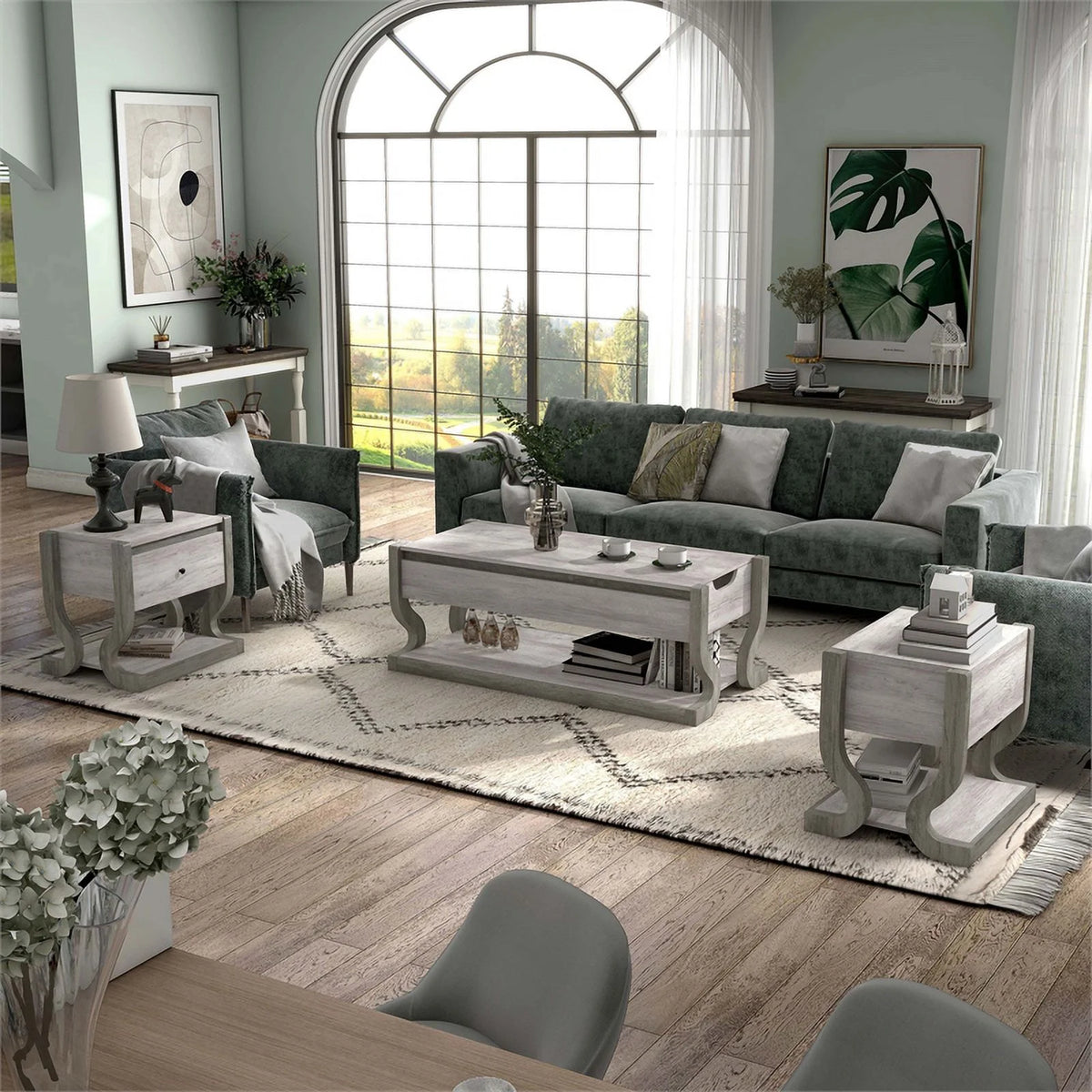 3-Piece Wood Coffee Table Set G8522