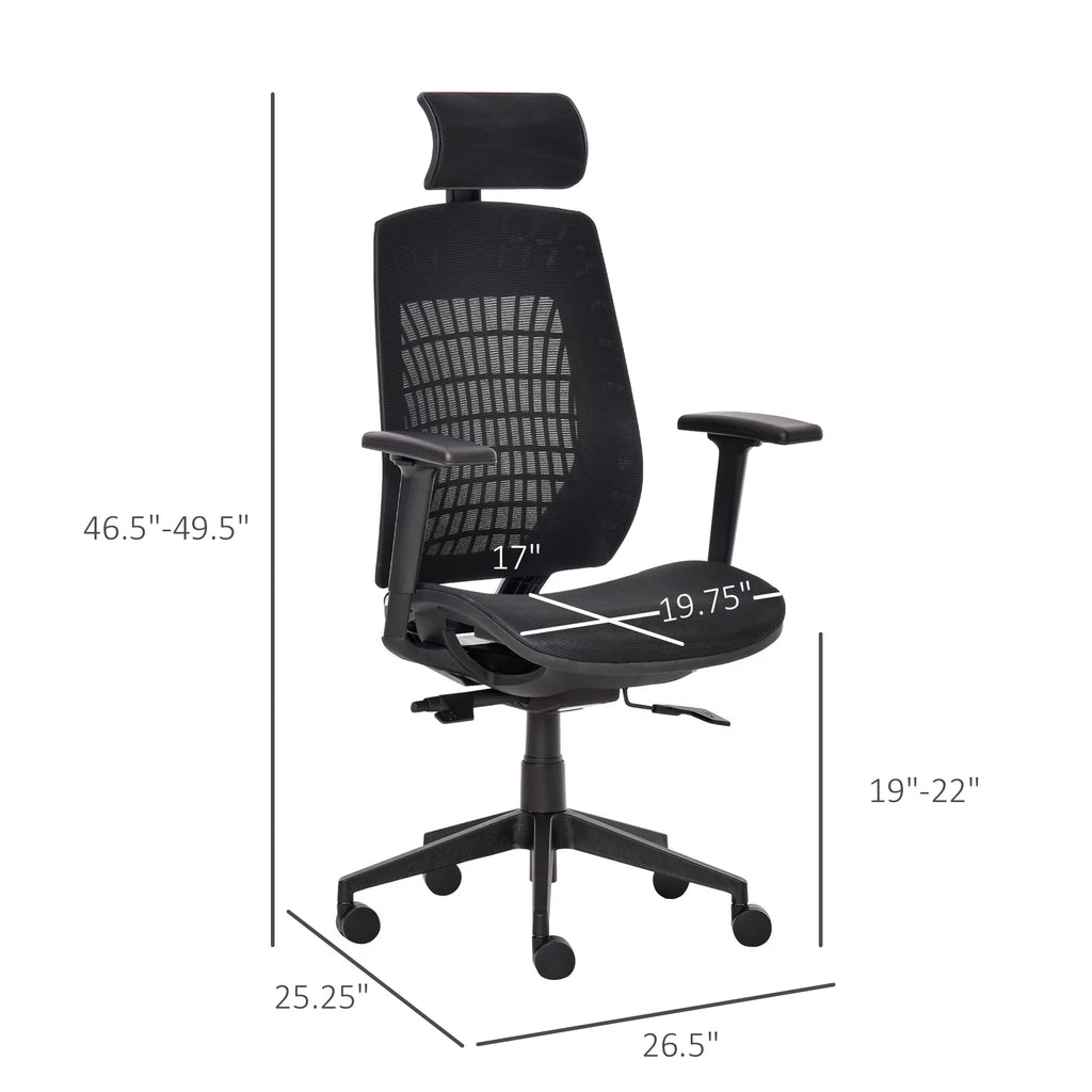 Black Ergonomic Mesh Office Chair S215