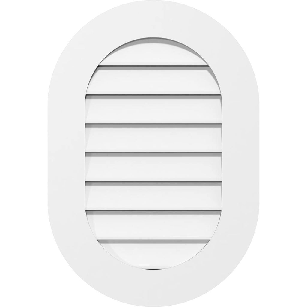 Vertical Round Ended Surface Mount PVC Gable Vent P8966