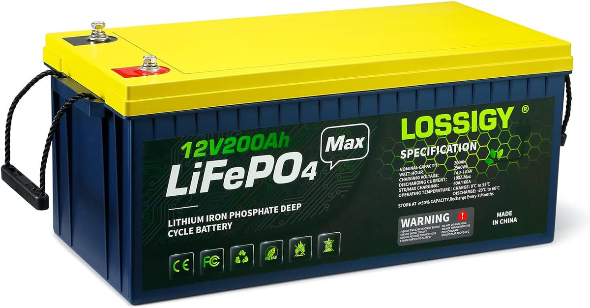 12V 200Ah LiFePO4 Lithium Battery with 100A BMS C45254