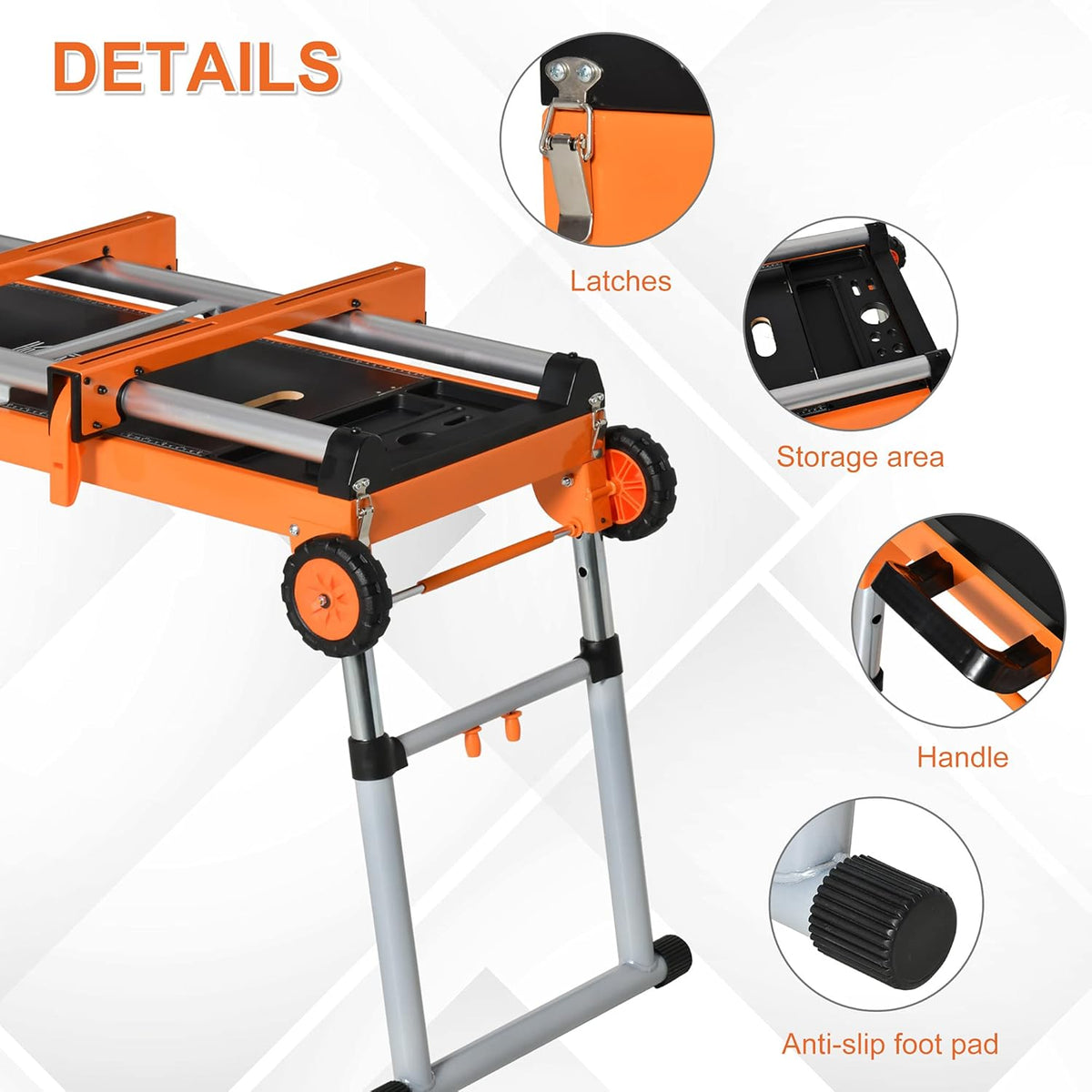 5-in-1 Folding Work Bench with Adjustable Legs S99536