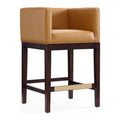 Camel Dark Walnut Beech Wood Counter Height Bar Stool Z79821