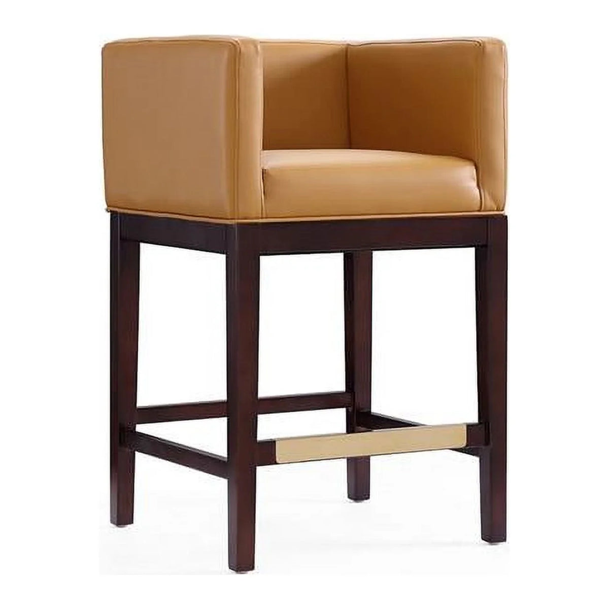 Camel Dark Walnut Beech Wood Counter Height Bar Stool Z79821