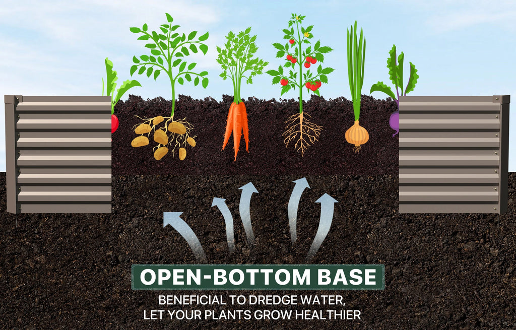 Galvanized Steel Raised Garden Bed 6x3x2 ft Brown K596879