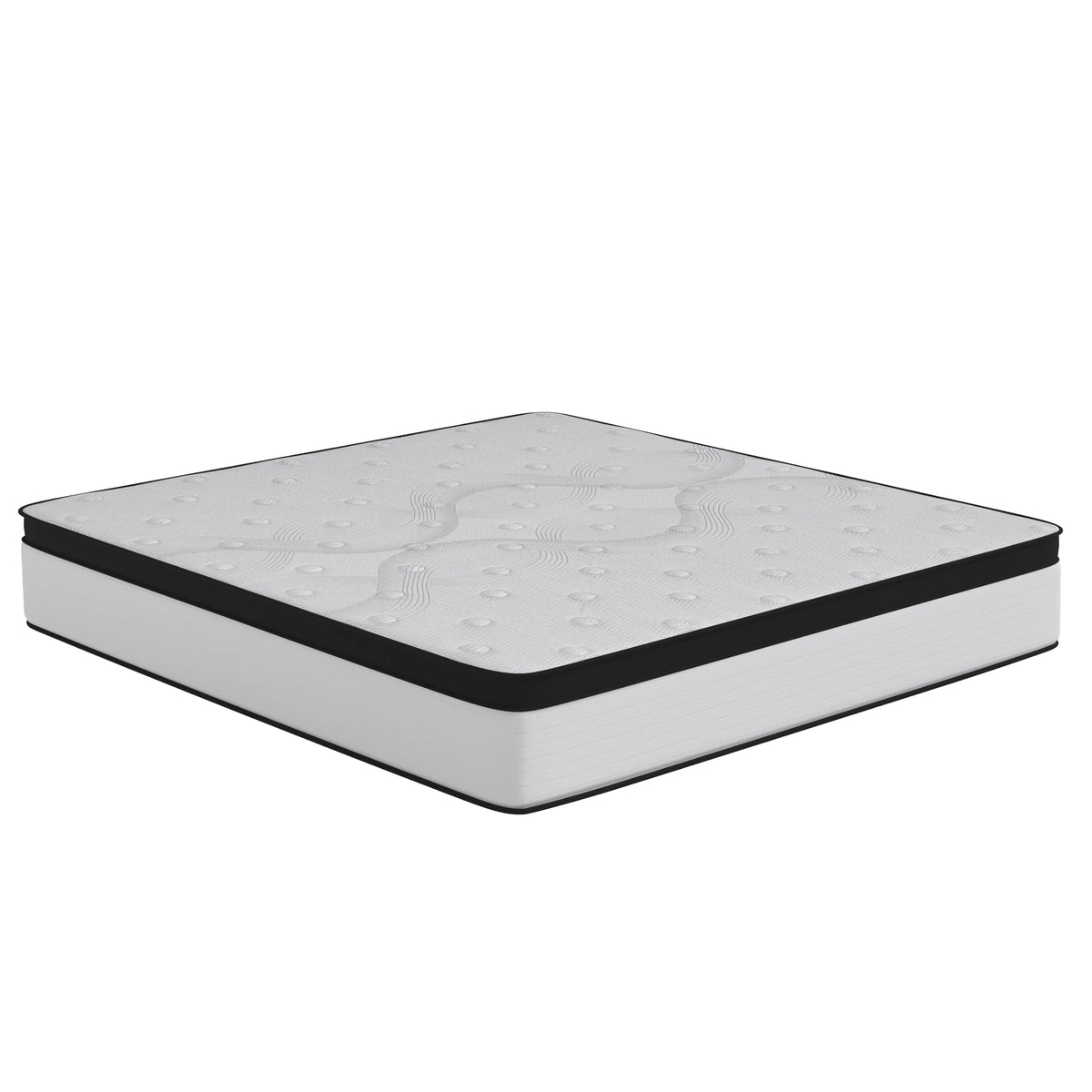 Queen Hybrid Mattress with Pocket Spring Core & Knit Fabric Top R6875