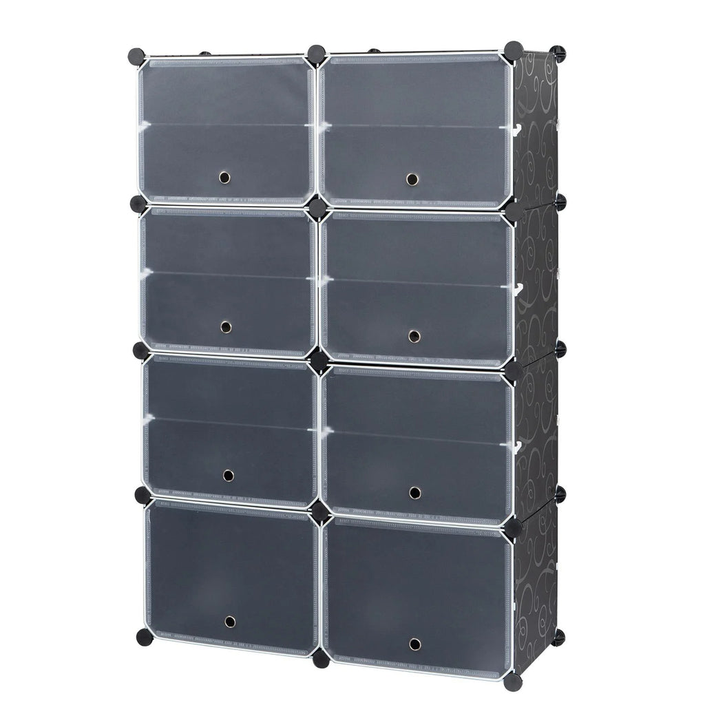 Portable Modular Shoe Storage Cabinet Black V39349