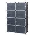 Portable Modular Shoe Storage Cabinet Black V39349