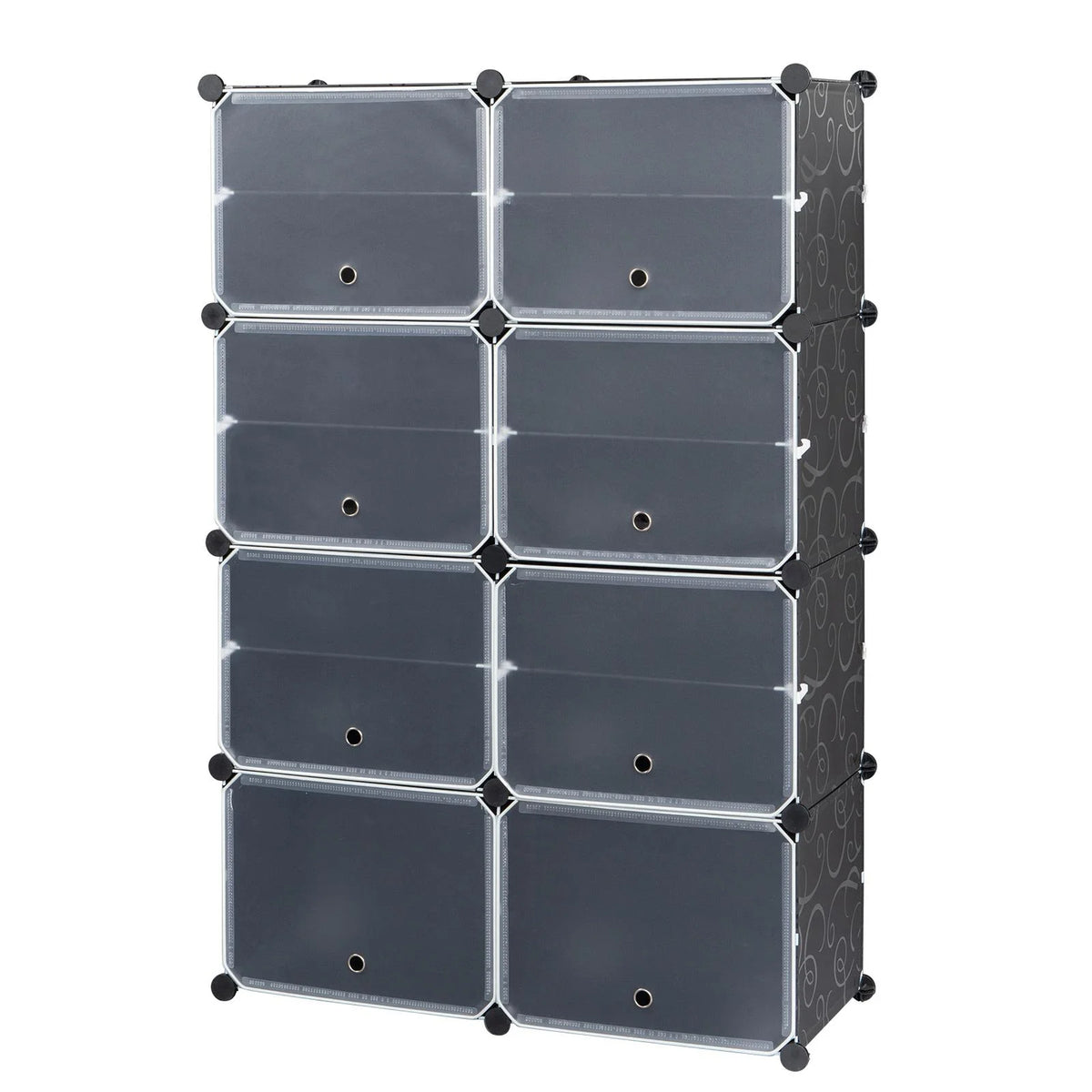 Portable Modular Shoe Storage Cabinet Black V39349