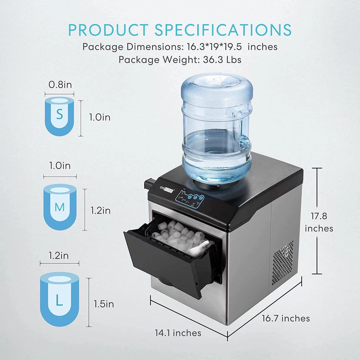 2 in 1 Countertop Ice Maker with Water Dispenser O674