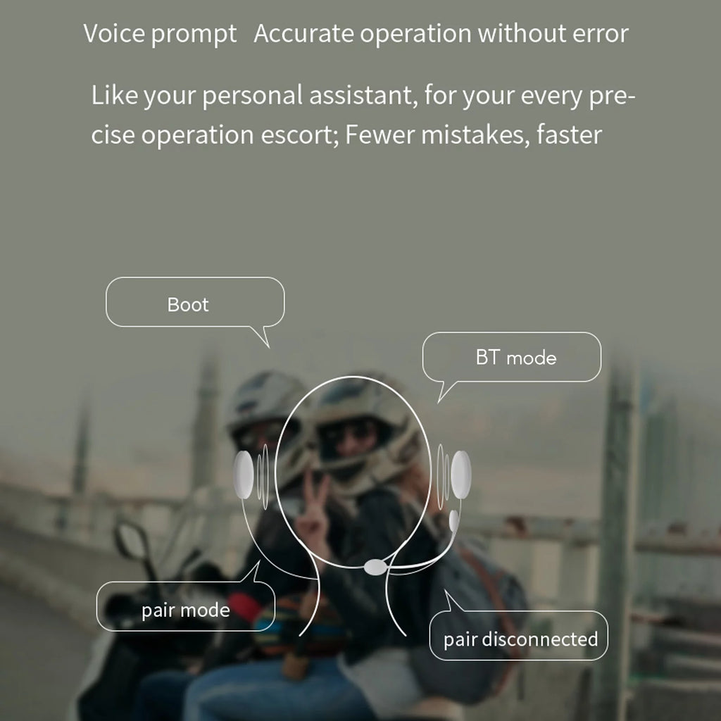 Motorcycle Helmet BT Headset Waterproof Communication System W483