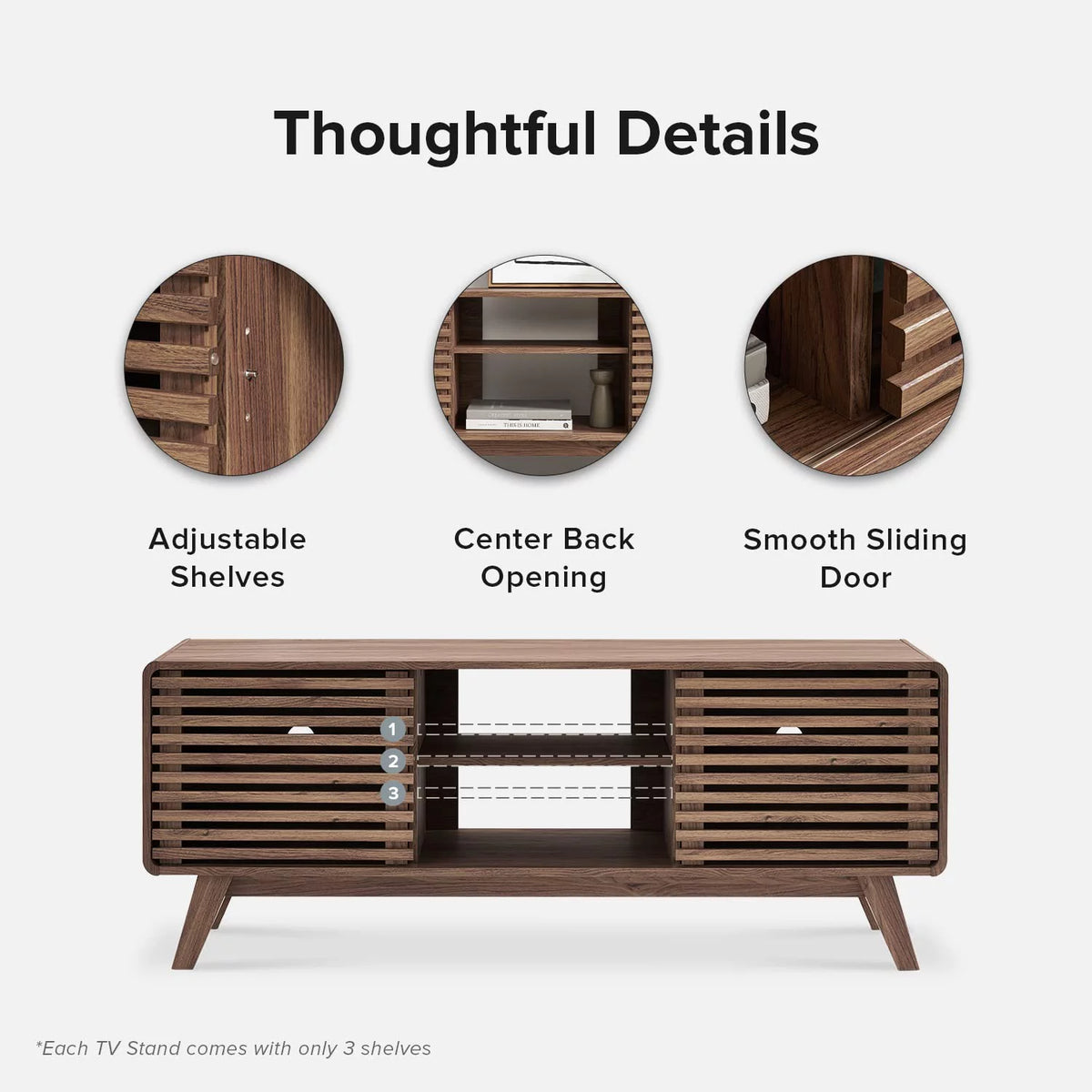 59 Mid-Century Modern TV Stand Console X599534
