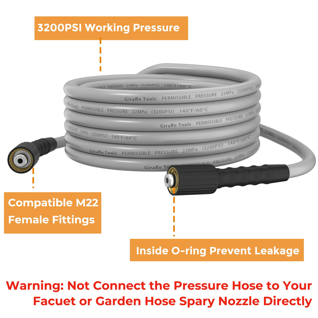 Power Washer Hose 25ft-100ft S4979