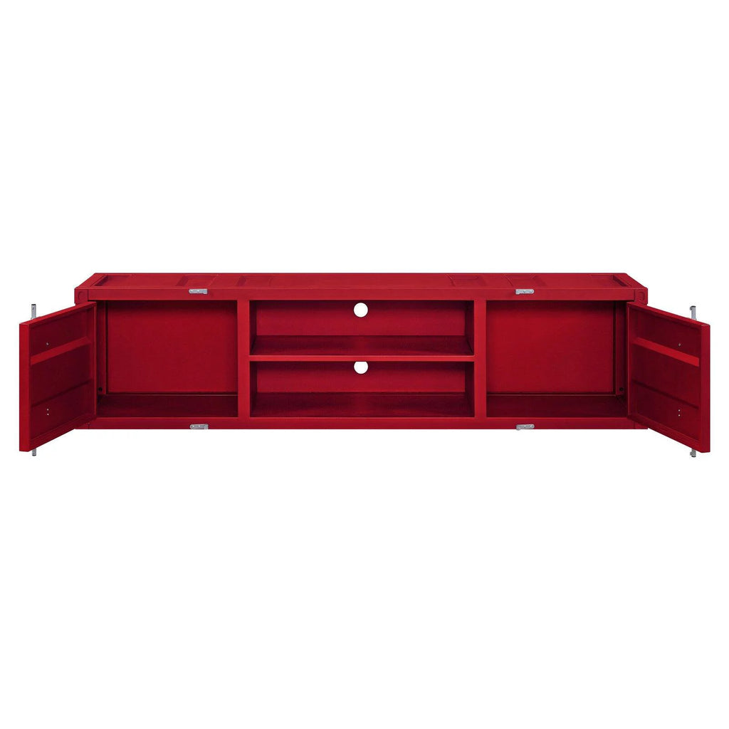 2-Door Metal Frame TV Stand with Shelves K5980