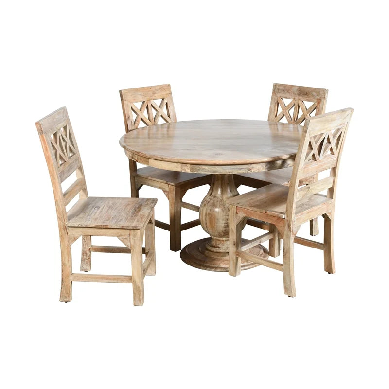 48" Round Solid Wood Dining Table N7720