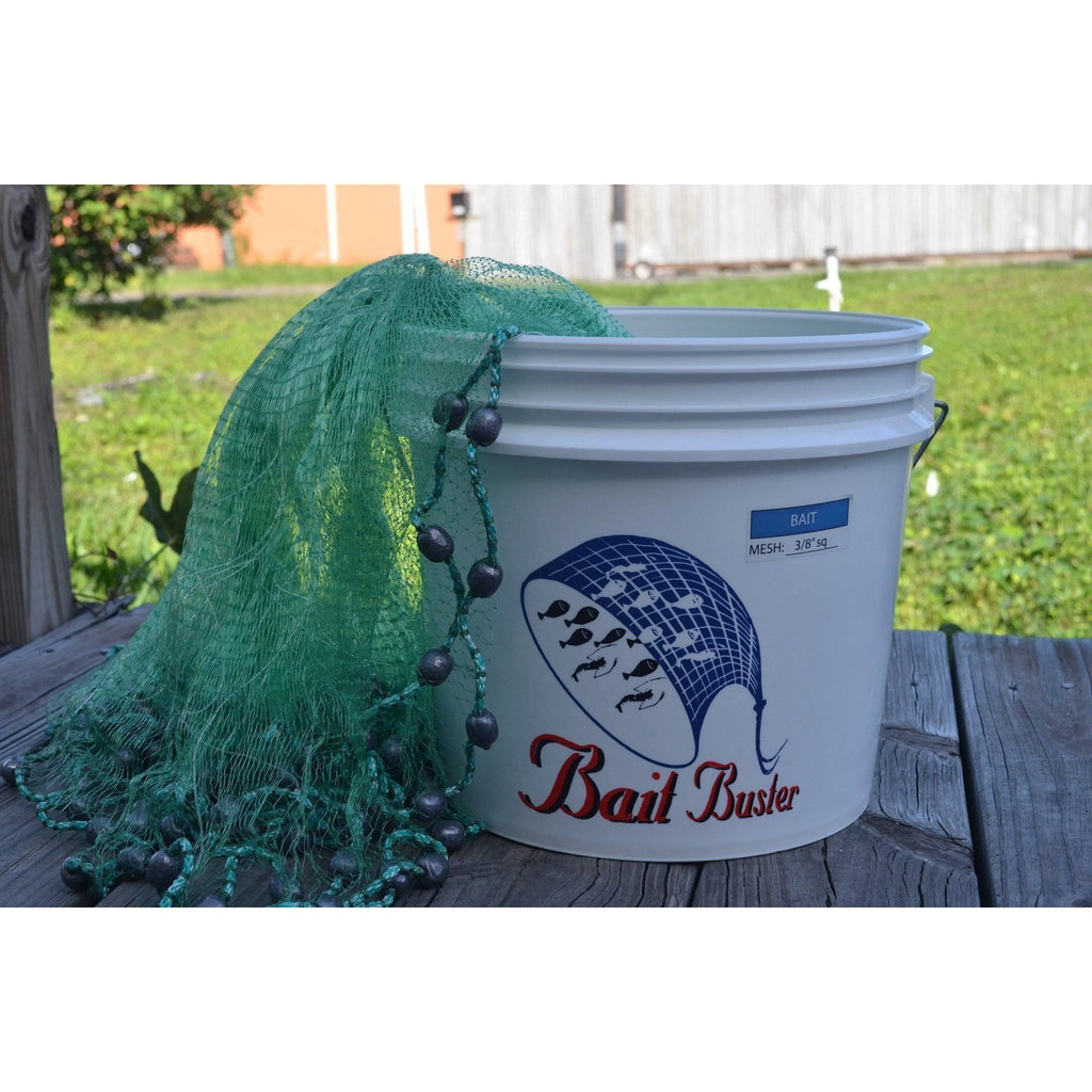 Green 1/2x22 Sq. Mesh 9 ft. Bait Cast Net F83914