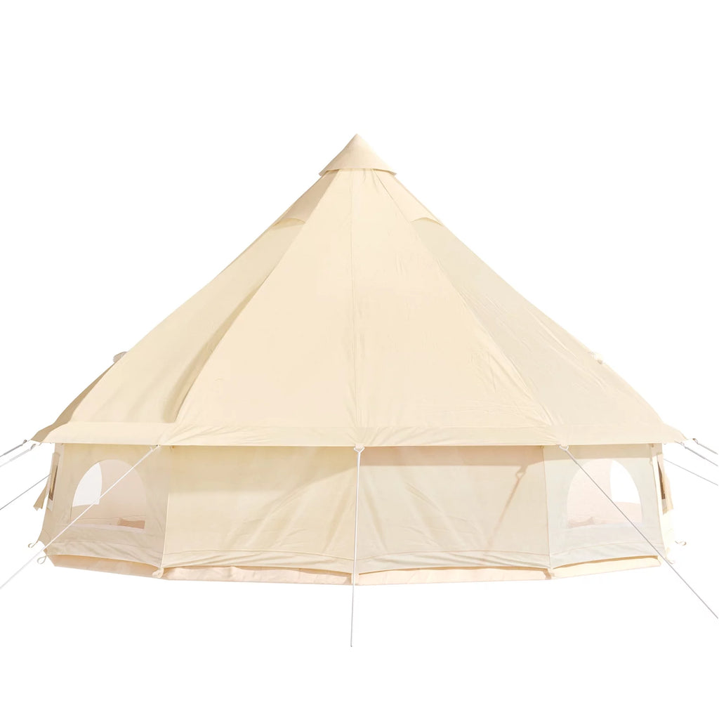 4-Season 8-10 People Waterproof Cotton Canvas Bell Tent E35508